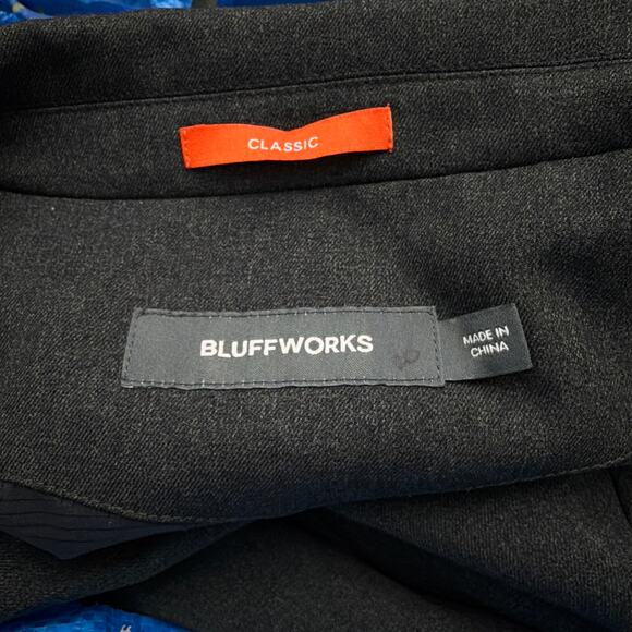 Bluffworks Gramercy Blazer Mens Size 48 Large Dark Gray Jacket - Picture 2 of 12